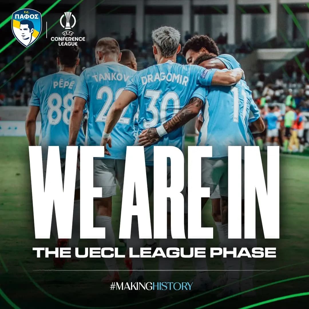 Celebrating Pafos FC’s Historic UEFA Conference League Promotion!
